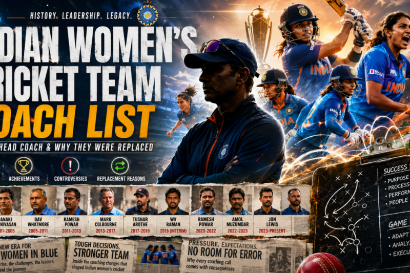 Indian Women’s Cricket Team Coach List, Every Head Coach