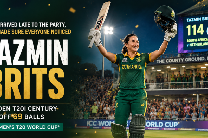 Tazmin Brits Century Powers South Africa Past Netherlands 