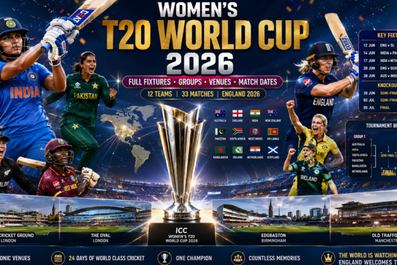 Women’s T20 World Cup 2026 Schedule, Groups, Venues