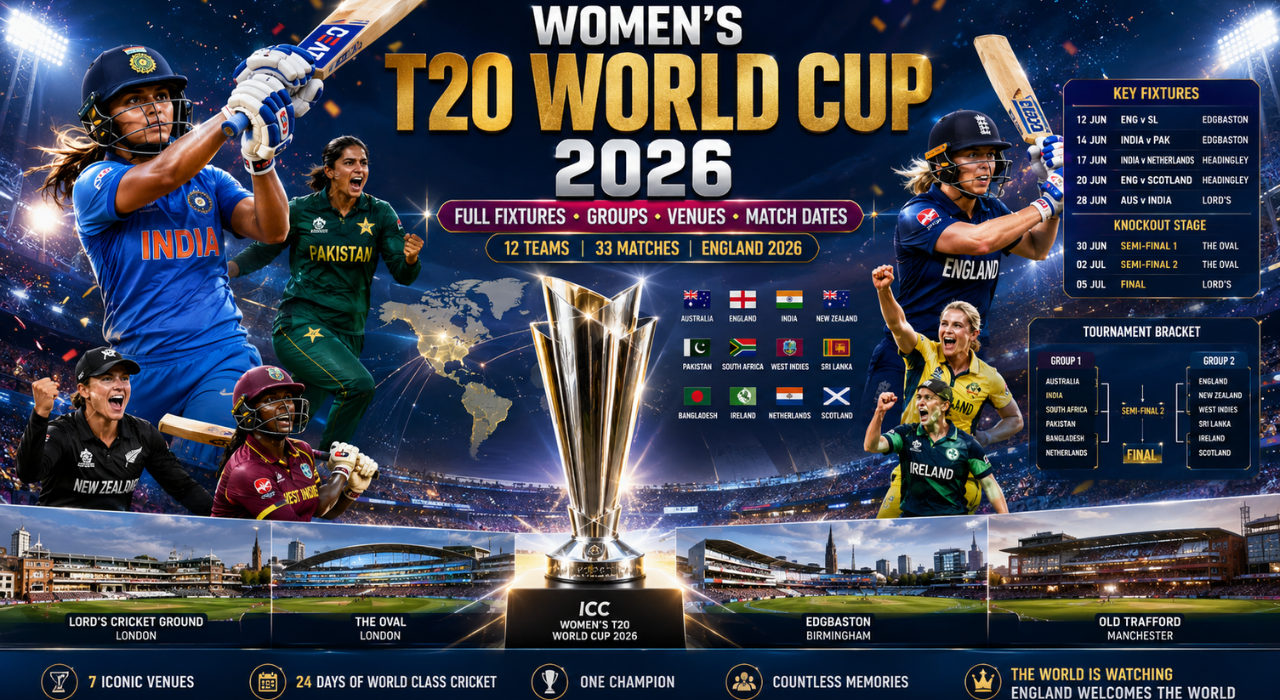 Women s T20 World Cup 2026 Schedule Groups Venues Women s T20 World Cup 2026 Schedule Groups Venues