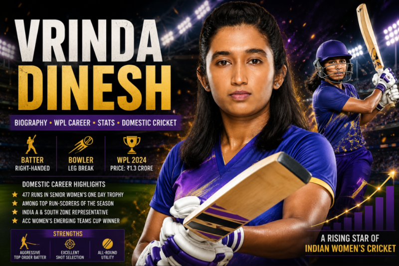 Vrinda Dinesh Biography, Age, Stats, WPL Career & Latest News