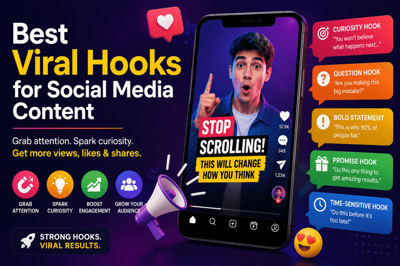 Best Viral Hooks for Social Media Content