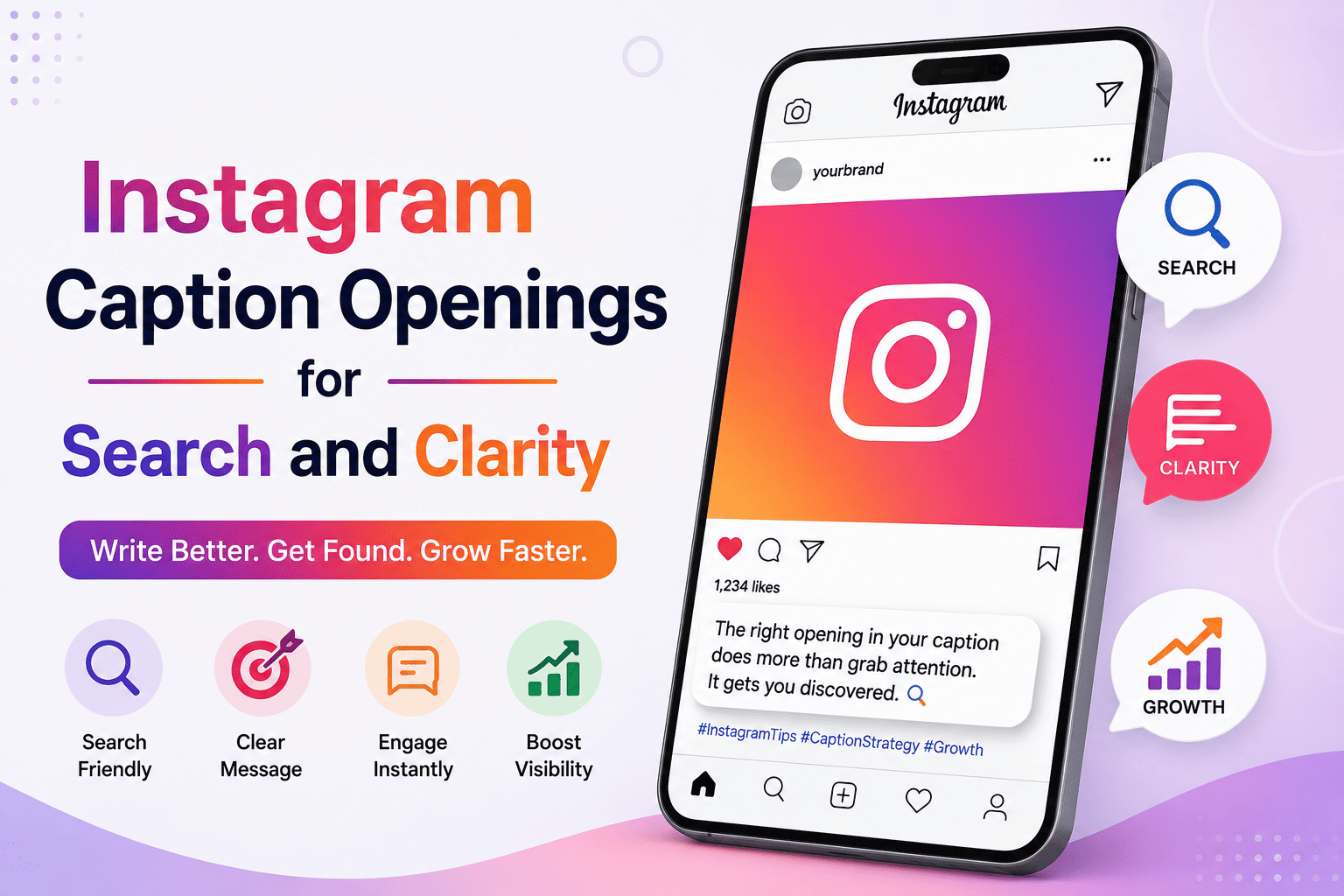 Instagram Caption Openings for Search and Clarity