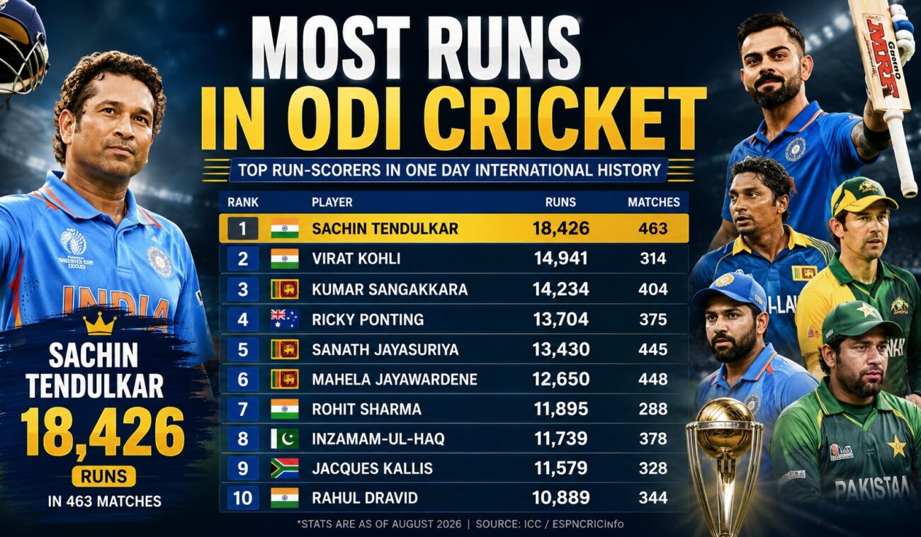 most runs in ODI cricket