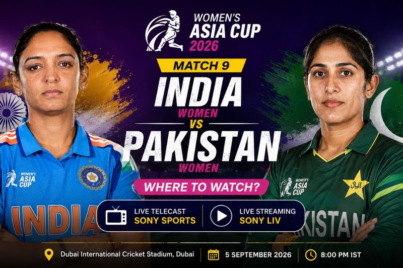 Where to Watch Match 9 – India Women vs Pakistan Women?